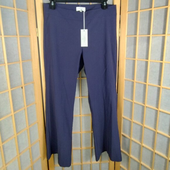 Avenue Montaigne Leo Crop Flare Pants Navy Size 8 NWT - Picture 2 of 10